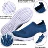 image:imagekonhill Womens Slip On Sneakers Lightweight Walking Shoes Breathable Work Shoes for Nursing amp Standing All Day2133 Blue