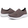 image:imagekonhill Womens Slip On Sneakers Lightweight Walking Shoes Breathable Work Shoes for Nursing amp Standing All Day2133 Brown
