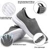 image:imagekonhill Womens Slip On Sneakers Lightweight Walking Shoes Breathable Work Shoes for Nursing amp Standing All Day2133 Dark Grey