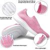 image:imagekonhill Womens Slip On Sneakers Lightweight Walking Shoes Breathable Work Shoes for Nursing amp Standing All Day2133 Pink