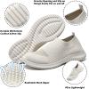 image:imagekonhill Womens Slip On Sneakers Lightweight Walking Shoes Breathable Work Shoes for Nursing amp Standing All Day8636 Beige