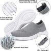 image:imagekonhill Womens Slip On Sneakers Lightweight Walking Shoes Breathable Work Shoes for Nursing amp Standing All Day8636 Dark Grey