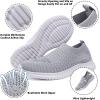 image:imagekonhill Womens Slip On Sneakers Lightweight Walking Shoes Breathable Work Shoes for Nursing amp Standing All Day8636 Lgray