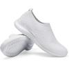 image:imagekonhill Womens Slip On Sneakers Lightweight Walking Shoes Breathable Work Shoes for Nursing amp Standing All Day8636 White