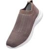 image:imagekonhill Womens Slip On Sneakers Lightweight Walking Shoes Breathable Work Shoes for Nursing amp Standing All Day8822 Brown
