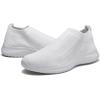 image:imagekonhill Womens Slip On Sneakers Lightweight Walking Shoes Breathable Work Shoes for Nursing amp Standing All Day8822 White