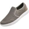image:imagekonhill Mens Slip On Loafers Sneakers  Casual Knit Walking Shoes for Men Lightweight Breathable Memory Foam Boat Shoes Comfortable SlipOn Driving Loafers for Work Travel BeachDKhaki