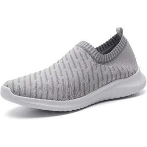 image:imagekonhill Womens Slip On Sneakers Lightweight Walking Shoes Breathable Work Shoes for Nursing amp Standing All Day2108 Lgray