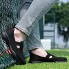 image:imagekonhill Womens Slip On Walking Shoes Breathable Knit Loafers for Women Lightweight Casual Comfort Flats for Work Travel and Everyday WearAll Black