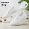 image:imagekonhill Womens Slip On Walking Shoes Breathable Knit Loafers for Women Lightweight Casual Comfort Flats for Work Travel and Everyday WearAll White