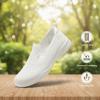 image:imagekonhill Womens Slip On Walking Shoes Breathable Knit Loafers for Women Lightweight Casual Comfort Flats for Work Travel and Everyday WearAll White