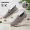 image:imagekonhill Womens Slip On Walking Shoes Breathable Knit Loafers for Women Lightweight Casual Comfort Flats for Work Travel and Everyday WearKhaki
