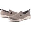 image:imagekonhill Womens Slip On Walking Shoes Breathable Knit Loafers for Women Lightweight Casual Comfort Flats for Work Travel and Everyday WearKhaki