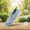 image:imagekonhill Womens Slip On Walking Shoes Breathable Knit Loafers for Women Lightweight Casual Comfort Flats for Work Travel and Everyday WearLight Gray