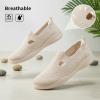 image:imagekonhill Womens Slip On Walking Shoes Breathable Knit Loafers for Women Lightweight Casual Comfort Flats for Work Travel and Everyday WearMilk Yellow