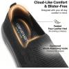 image:imagekonhill Womens Slip On Walking Shoes Lightweight Breathable Knit Casual Loafers Comfortable Fashion SneakersAll Black