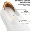 image:imagekonhill Womens Slip On Walking Shoes Lightweight Breathable Knit Casual Loafers Comfortable Fashion SneakersBAll White