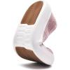 image:imagekonhill Womens Slip On Walking Shoes Lightweight Breathable Knit Casual Loafers Comfortable Fashion SneakersPink
