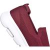 image:imagekonhill Mens Slip On Walking Shoes Breathable Knit Casual Sneakers Comfortable Laceless Mesh Loafers with Flexible Cushioning SoleABurgundy