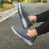 image:imagekonhill Mens Slip On Walking Shoes Breathable Knit Casual Sneakers Comfortable Laceless Mesh Loafers with Flexible Cushioning SoleADark GreyGrey
