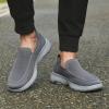 image:imagekonhill Mens Slip On Walking Shoes Breathable Knit Casual Sneakers Comfortable Laceless Mesh Loafers with Flexible Cushioning SoleADark GreyGrey