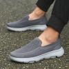 image:imagekonhill Mens Slip On Walking Shoes Breathable Knit Casual Sneakers Comfortable Laceless Mesh Loafers with Flexible Cushioning SoleADark GreyGrey