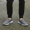 image:imagekonhill Mens Slip On Walking Shoes Breathable Knit Casual Sneakers Comfortable Laceless Mesh Loafers with Flexible Cushioning SoleADark GreyGrey