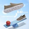 image:imagekonhill Mens Slip On Walking Shoes Breathable Knit Casual Sneakers Comfortable Laceless Mesh Loafers with Flexible Cushioning SoleAKhaki