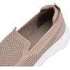 image:imagekonhill Mens Slip On Walking Shoes Breathable Knit Casual Sneakers Comfortable Laceless Mesh Loafers with Flexible Cushioning SoleAKhaki