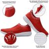 image:imagekonhill Womens Walking Shoes Slip On Sneakers Lightweight Comfort Mesh Ideal Mom Gifts for Mothers Day0607 Red