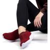 image:imagekonhill Womens Walking Shoes Slip On Sneakers Lightweight Comfort Mesh Ideal Mom Gifts for Mothers Day6701 Burgundy