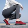 image:imagekonhill Womens Walking Shoes Slip On Sneakers Lightweight Comfort Mesh Ideal Mom Gifts for Mothers Day6701 Burgundy Black