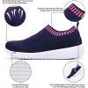 image:imagekonhill Womens Walking Shoes Slip On Sneakers Lightweight Comfort Mesh Ideal Mom Gifts for Mothers Day6701 Dark Blue