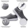 image:imagekonhill Womens Walking Shoes Slip On Sneakers Lightweight Comfort Mesh Ideal Mom Gifts for Mothers Day6701 Dark Grey