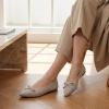 image:imagekonhill Womens Bellet Flats Pointed Toe Dress Knit Loafer Flats Comfortable Fashion Elegant Slip On Shoes fit for Casual amp OfficeA Nude