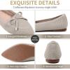 image:imagekonhill Womens Bellet Flats Pointed Toe Dress Knit Loafer Flats Comfortable Fashion Elegant Slip On Shoes fit for Casual amp OfficeA Nude