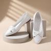image:imagekonhill Womens Bellet Flats Pointed Toe Dress Knit Loafer Flats Comfortable Fashion Elegant Slip On Shoes fit for Casual amp OfficeA White
