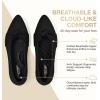 image:imagekonhill Womens Bellet Flats Pointed Toe Dress Knit Loafer Flats Comfortable Fashion Elegant Slip On Shoes fit for Casual amp OfficeB Black