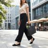 image:imagekonhill Womens Bellet Flats Pointed Toe Dress Knit Loafer Flats Comfortable Fashion Elegant Slip On Shoes fit for Casual amp OfficeB Black