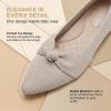 image:imagekonhill Womens Bellet Flats Pointed Toe Dress Knit Loafer Flats Comfortable Fashion Elegant Slip On Shoes fit for Casual amp OfficeB Nude