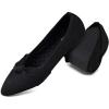 image:imagekonhill Womens Bellet Flats Pointed Toe Dress Knit Loafer Flats Comfortable Fashion Elegant Slip On Shoes fit for Casual amp OfficeB Black