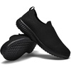 image:imagekonhill Womens Walking Shoes Slip On Sneakers Breathable Mesh Lightweight Casual Footwear for Daily Commute03 All Black