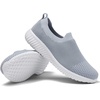 image:imagekonhill Womens Walking Shoes Slip On Sneakers Breathable Mesh Lightweight Casual Footwear for Daily Commute03 Light Gray