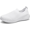 image:imagekonhill Womens Walking Shoes Slip On Sneakers Breathable Mesh Lightweight Casual Footwear for Daily Commute03 All White