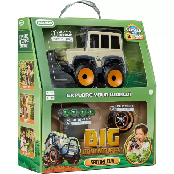 Little Tikes Big Adventures Binocular Searching Safari SUV STEM Toy Vehicle with Binoculars Flashlight and Compass for Girls Boys Kids Ages 3Little Tikes Big Adventures Binocular Searching Safari SUV STEM Toy Vehicle with Binoculars Flashlight and Compass for Girls Boys Kids Ages 3