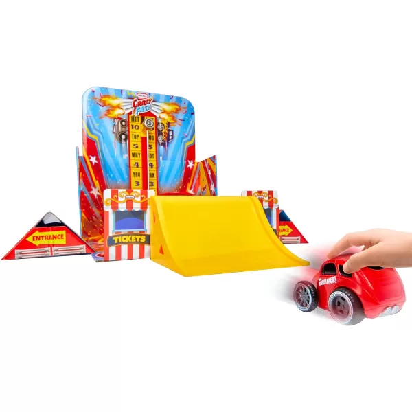 Little Tikes Crazy Fast Flip amp Fly Carnival Playset with One Exclusive Pullback Toy Car Vehicle Goes up to 50ftLittle Tikes Crazy Fast Flip amp Fly Carnival Playset with One Exclusive Pullback Toy Car Vehicle Goes up to 50ft