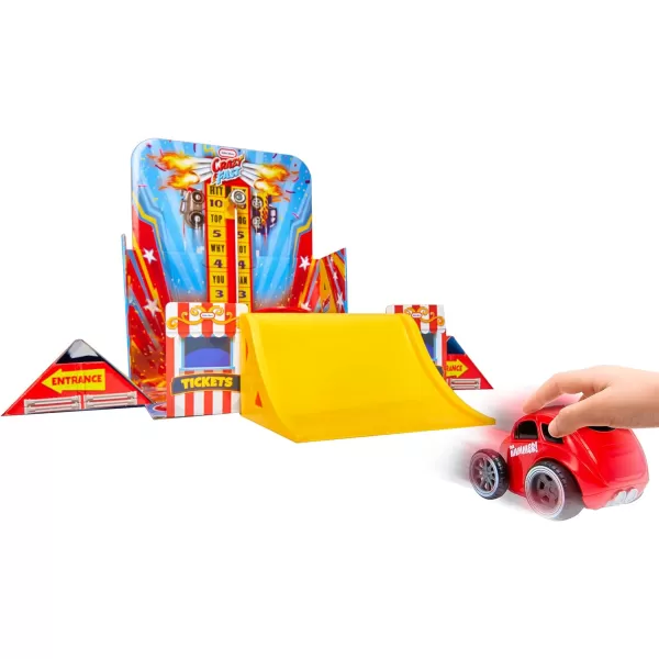 Little Tikes Crazy Fast Flip amp Fly Carnival Playset with One Exclusive Pullback Toy Car Vehicle Goes up to 50ftLittle Tikes Crazy Fast Flip amp Fly Carnival Playset with One Exclusive Pullback Toy Car Vehicle Goes up to 50ft