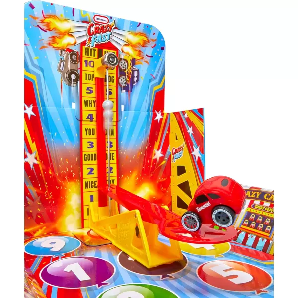 Little Tikes Crazy Fast Flip amp Fly Carnival Playset with One Exclusive Pullback Toy Car Vehicle Goes up to 50ftLittle Tikes Crazy Fast Flip amp Fly Carnival Playset with One Exclusive Pullback Toy Car Vehicle Goes up to 50ft