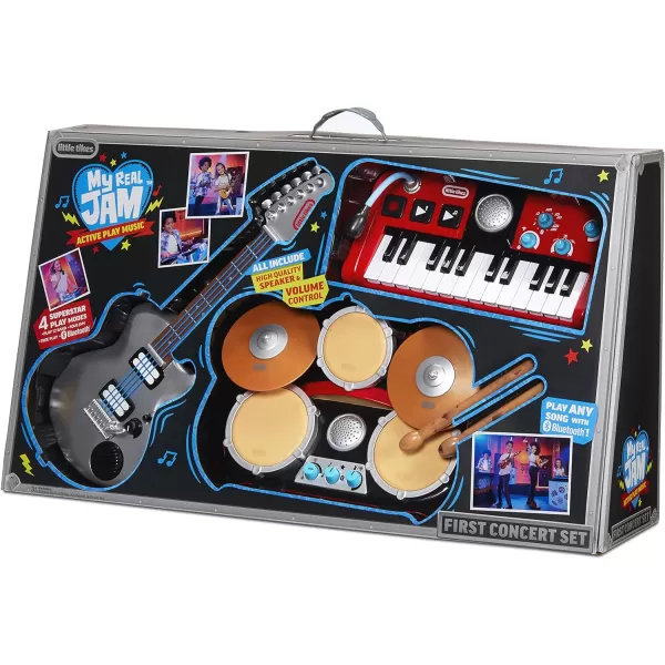 Little Tikes My Real Jam First Concert Set with Electric Guitar Drum and Keyboard 4 Play Modes and Bluetooth Connectivity  for Kids Ages 3Little Tikes My Real Jam First Concert Set with Electric Guitar Drum and Keyboard 4 Play Modes and Bluetooth Connectivity  for Kids Ages 3