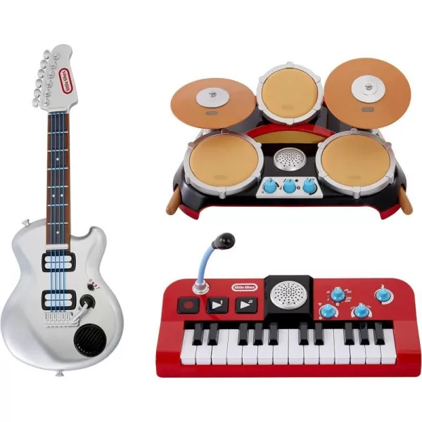 Little Tikes My Real Jam First Concert Set with Electric Guitar Drum and Keyboard 4 Play Modes and Bluetooth Connectivity  for Kids Ages 3Little Tikes My Real Jam First Concert Set with Electric Guitar Drum and Keyboard 4 Play Modes and Bluetooth Connectivity  for Kids Ages 3